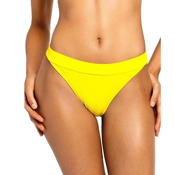 Luxe Ribbed Bikini Set- Yellow (6 sizes) - Picture 4 of 8